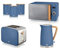 Swan Nordic Blue 1.7L Jug Kettle, 2 Slice Toaster, 800W 20L Digital Microwave & Canisters. Scandinavian Inspired Design Matching Kitchen Set of 6 in Nordic Blue