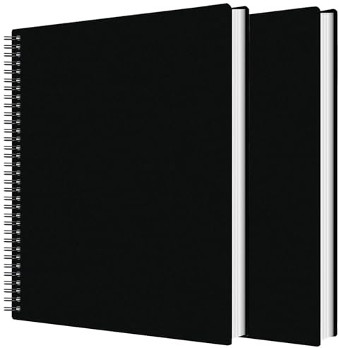 2Pcs Portfolio Binder with Plastic Sleeves, 50 Pockets Presentation Book Display 100 Pages File Folder for Artwork, Sheet Music, Document, Diamond Painting