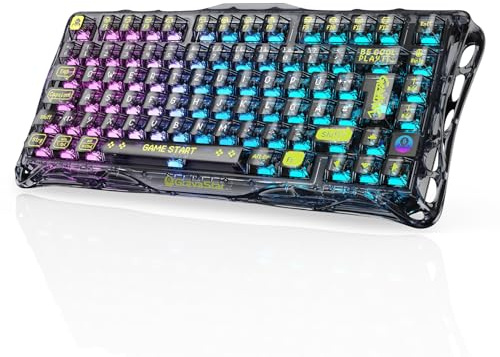 GravaStar Mercury K1 Lite Gaming Tastatur QWERTZ-Transparent Schwarz
