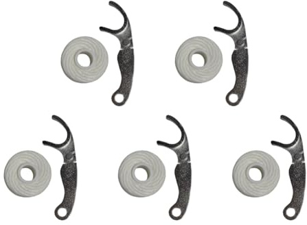 5 supporti per filo interdentale, in acciaio inox, riutilizzabili, riutilizzabili, per pulire i denti permanenti, adatti per picnic all'aperto, campeggio