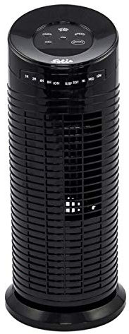 Solis Turmventilator 749 mit Ionengenerator und Schwenkfunktion - Tower Ventilator - 43 cm Höhe - Schwarz