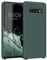 kwmobile Hülle kompatibel mit Samsung Galaxy S10 Hülle - Silikon Handy Case - Handyhülle weiche Oberfläche - kabelloses Laden - Moosgrün