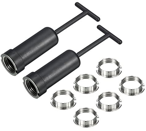 sourcing map 8Stk G9 Steckdose Lampe Halterung Ring Ersatz M20 mit 2Stk Ausbauwerkzeug Set
