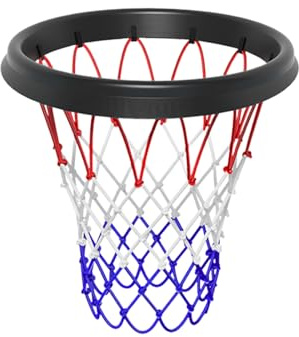 JISADER Red de aro de Baloncesto Resistente a la Intemperie Desmontable portátil Colores Vibrantes Marco de Red de Baloncesto Profesional para Accesorios de