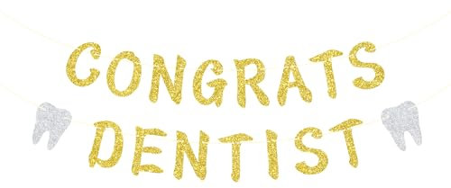 Banner mit Aufschrift Congrats Dentist Banner, Congrats Grad, Future Dentist, Dentist Graduierung, Congrats 2024 Dental School Graduation Party Decorations Supplies