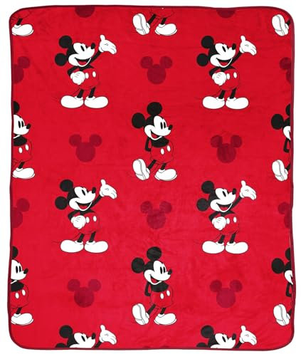 Jay Franco Manta Suave de Forro Polar de Microfibra de Mickey Mouse de Disney de 130 x 150 cm