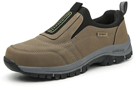 ZVJV Orthopédiques Chaussure Enfile sans se Baisser Baskets de Randonnée en Plein air Confortables Slip on Sneaker sans Lacets