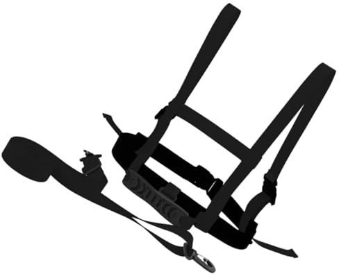 GAROZATION Ski Harness for Boy Girl Ski Training Strap for Safe Learning Skiing and Skating Auxiliary Gear Boy Girl Safety Traction System Black