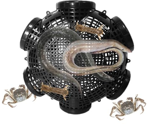 Trampa para cangrejos – Trampa para Peces | Cebo de Jaula | Jaula de Trampa portátil para Peces | Jaula de Trampa de cangrejos de río | Accesorios de para atrapar Langosta, cangrejos, Arenque