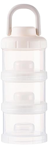 Milk Powder Dispenser | Portable Stackable Leak-proof Storage Bottle | 3-Layer Milk Powder Container | for Home Kitchen Bedroom when Travelling in the House Indoor Mother and Family Home