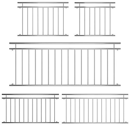 90 x 100 cm Balcón barandilla Ventana barandilla Acero Inoxidable Francés Balcón rejilla