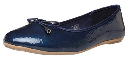 Fitters Footwear That fits dam ballerina mila syntetisk lack ballerinas klassisk med slinga storlek (EU,), - marinblå - 42 EU