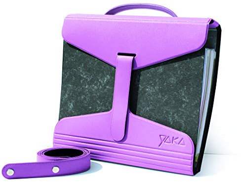YAKA Pinker A4-Ordner und Dokumentenhalter – verstellbarer Schultergurt: 96 cm, 104 cm oder 112 cm