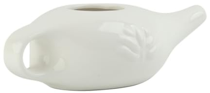 Biebri NetiPot näs-rengöringskanna, näskanna av keramik, 250 ml, vit