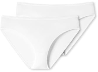Schiesser Damen Slip Tai 2er Pack Doppelpack 95/5-175995, Größe Damen:38, Farbe:Weiss