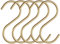 Metallhaken Zum Aufhängen S-förmige Haken Hängehaken S-haken Aluminium S Haken Zum Aufhängen Kleiderbügel Metallhaken Hängehaken Set Für Hängende Für Küche, Badezimmer, Schlafzimmer(Gold) 5 Stück/set