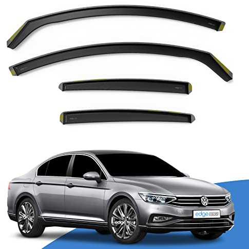 EdgeVisors Wind Deflectors for Volkswagen VW Passat B8 4 Door Saloon 4pc | 4pc Set, In-Channel Rain Guards & Accessories