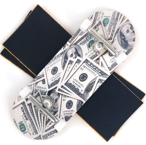 ishrunkthis 100 Dollar Bill - 34mm Wooden Pro Fingerboard Completes