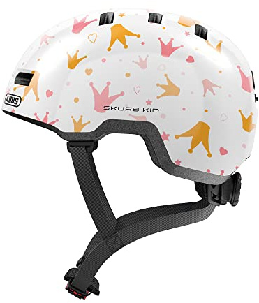 ABUS Casco Infantil Skurb Kid - Casco de Bicicleta Robusto con Aspecto de Patinador con Espacio para una coleta y Diversos diseños - para niñas y niños