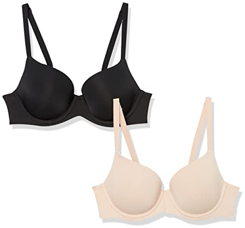 Amazon Essentials Sujetador de Cobertura Total Mujer, Pack de 2