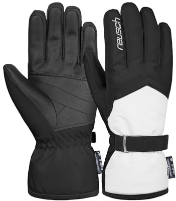 Reusch Guanti invernali da donna|caldi e impermeabili con tessuto Softshell | Guanti da sci traspiranti con chiusura in velcro, per il tempo libero e gli sport invernali, Taglia 6-8,5, Moni R-TEX XT