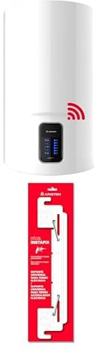 Ariston, Lydos Wifi - Calentador de Agua Electrico Vertical, Termo Electrico 80 Litros + Instafix, Soporte Universal Termo Electrico