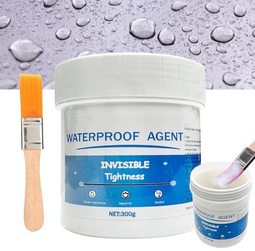 Revestimiento impermeable transparente, 300 g, emulsión aislante impermeable, invisible impermeable para interior y exterior, revestimiento impermeable para baño, inodoro