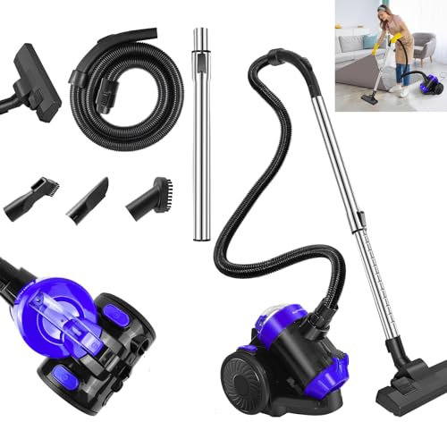 Bagless Cylinder Vacuum Cleaner,1000W Hoover Vacuum Cleaner,Bagless Vacuum Cleaners,Hoover Vacuum Cleaner Carpet Cleaner with 2 IN 1 Brush Head for Removing Dust