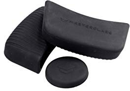 MasterClass Pan Handle Sleeve Set for Cast Aluminium Casserole Dishes, Easy Grip Silicone, 3 Pieces, Black