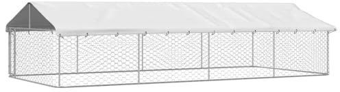 vidaXL Chenil d'Extérieur avec Toit pour Chiens 600x300x150 cm Cage Enclos