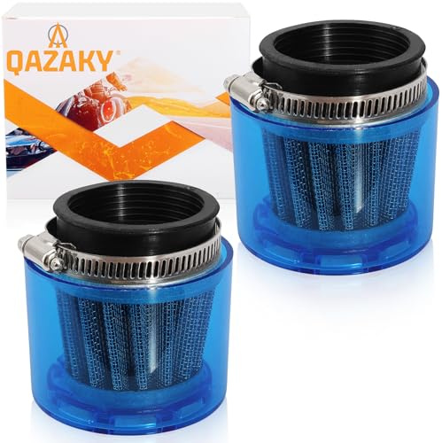 QAZAKY Lot de 2 filtres à air étanches en plastique 44 mm, 45 mm, 46 mm pour moto, VTT, quad, scooter, kart, cyclomoteur, Pit Dirt Bike 47 cc, 49 cc, 50 cc, 90 cc, 110 cc, 125 cc, 150 cc, 200 cc, 250