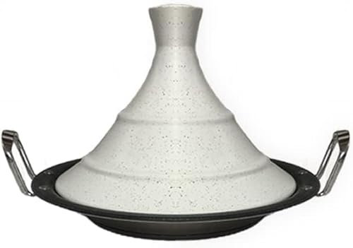 METTMANN PROFESSIONNEL Tajine in rivestimento antiaderente, piatto per Tajine, acciaio inossidabile, adatto a tutti i fuochi, tra cui induzione, lavastoviglie (38 cm)