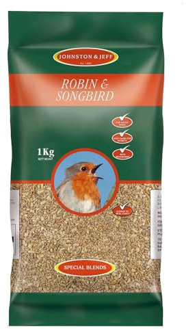 1kg Robin & Songbird Seed Mix With Insects - Premium Mealworms Bird Feed - High Protein & Essential Oils – Attracts Robins, Siskins, and More Species
