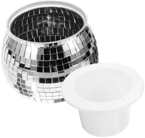 ANDRESLAD Disco-Kugel-Blumentopf Sukkulenten-Pflanzbehälter multifunktionaler Aufbewahrungseimer für Stifte Heim- und Gartendekoration