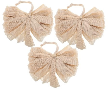 OSOLADY 3pcs Bath Loofah Sponge Exfoliating Soap Bag Sisal Washcloth Shower Scrubber Ball Versatile Cleansing Rich Foam Creation