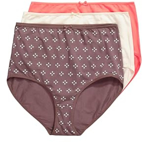 Ulla Popken 3pcs Pack, Brief, Minimal Lot de 3 Maxi Lettres, Minimum, Terre, 58-60 Femmes