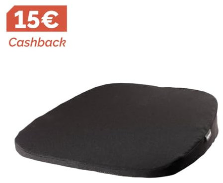 Fellowes Cojín de Asiento en Cuña Breyta - Alivia la presión, Materiales reciclados, Base Antideslizante, portátil, 5 años de garantía, Ideal para la Oficina y el hogar