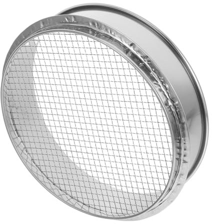Hemobllo Cedazo De Tierra para Jardinería De Acero Inoxidable Malla De 6 Mm, Diámetro 20 Cm, Cedazo para Rocas y Compost Exterior, Herramienta para Tamizar Tierra y Arena
