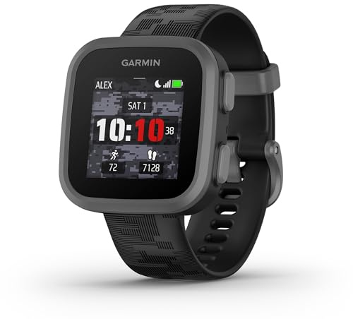 Garmin Bounce™, Kids Smartwatch, Two-Way Text and Voice Messaging, Location Tracking, Black Camo (Renewed)