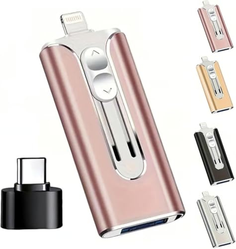 4-i-1 USB-flash-enhet för mobiltelefoner och datorer, Flash-enhet, 32-256GB, Micro USB + 8-stift + USB 3.0, Kompatibel med alla Type-C-adaptertelefoner