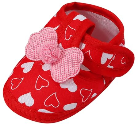 Baby Learning to Walk Sandals Spring Summer Autumn Shoes 0 1 Year Old Baby Single Shoes Cute Bow Soft Sole Newborn Baby Casual Learning to Walk Shoes Kids Slippers Girls (Red, 3.5 Infant)