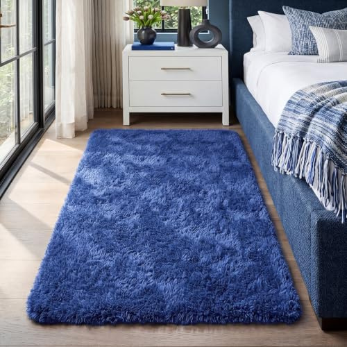 Autsel Alfombra de Pelo Largo Mullida Salón Dormitorio Pasillo 60x100cm