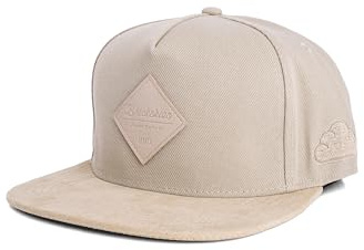 Blackskies Port Blair Snapback cap | Cappellino da Baseball Unisex Visiera in Similpelle Scamosciata - Beige Uomo Donna cap - Basecap Streetwear Outdoor Estate Tempo Libero