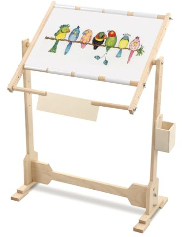 14CT - Soporte de Bordado Ajustable de Madera Para Marco de Punto de Cruz