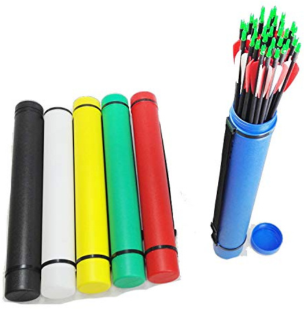 SHARROW Archery Arrow Quiver Scalable Holder Arrow Tube with 63-102cm (Black)