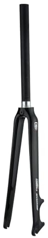 BSFHQS Horquillas Rígidas De Bici De Carbono 700C Horquillas De Bicicletas De Carretera Freno De Disco Horquilla Delantera De Recto De 1-1/8 Liberación Rápida 9x100mm(Matte Black)