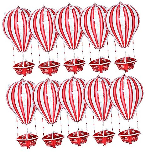 NAMOARLY 10st Geburtstag Luftballons Dekoration Led-ballonlichter Perlenballons Ballonstäbchen Partyballons Ballonbogen-kit Pinkfarbene Luftballons Grad Ballons Rot Aluminiumfolie