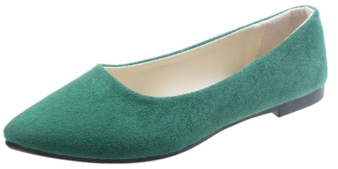 Beige Schuhe Damen Elegant, Tanzschuhe Damen Flach Ballerinas Elegant und Bequem Ballerina Shoes for Women Sommer Barfußschuhe Minzgrün 39