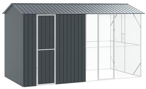 vidaXL Jaula para Aves Antracita 430 x 208 x 247 cm Acero Galvanizado