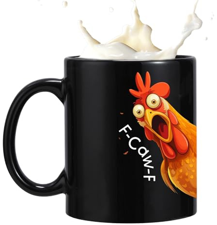Taza de cerámica genérica, 350 ml cerámica vajilla para beber decoración artículo de novedad, taza de té en forma de pollo, para mujeres y hombres, cocina, bar, oficina, hogar, cumpleaños y